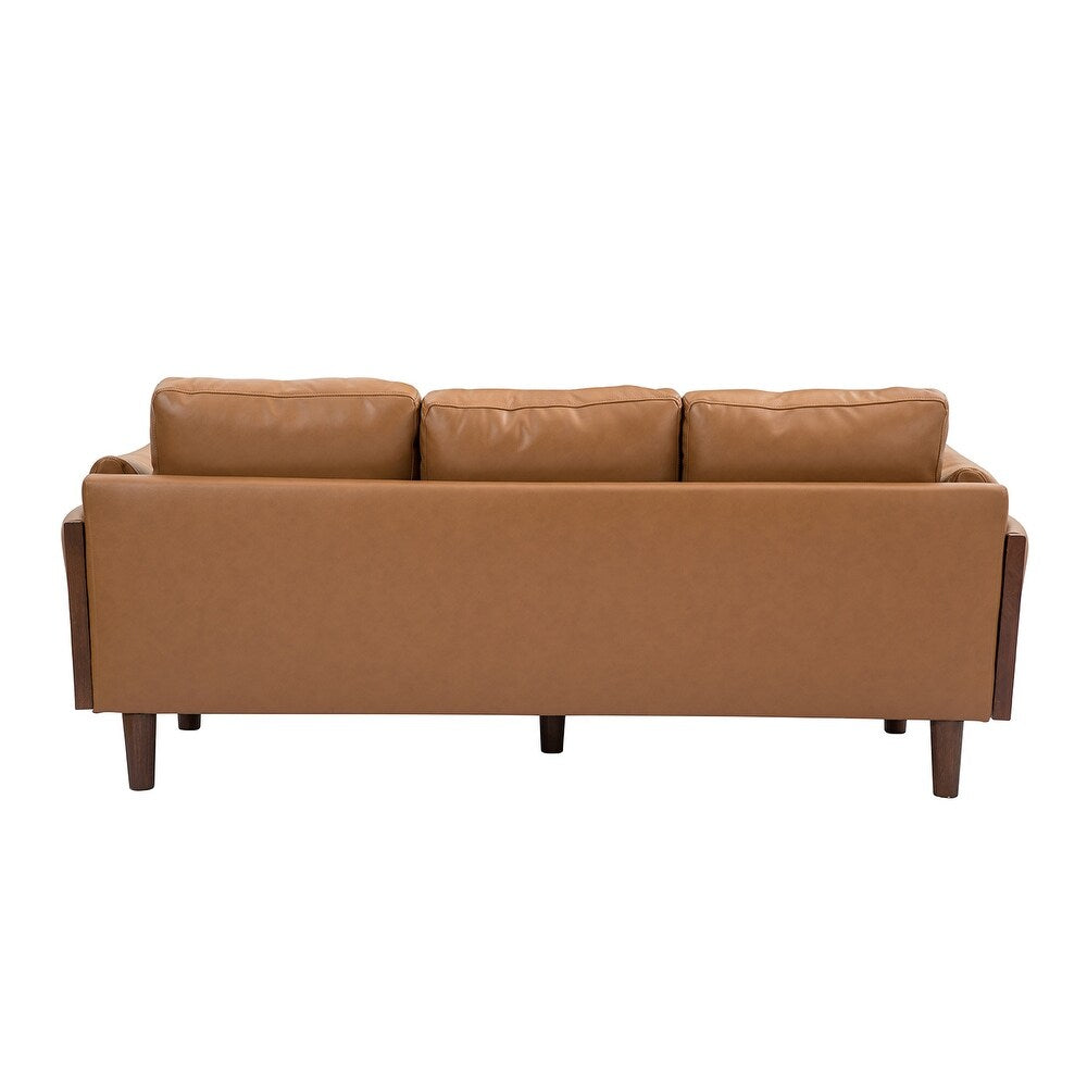 Telephus Living Room Sofa with Solid Wood Legs