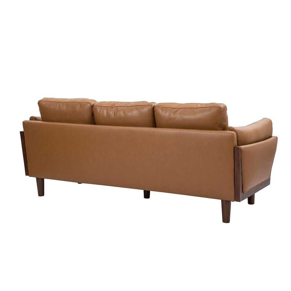 Telephus Living Room Sofa with Solid Wood Legs