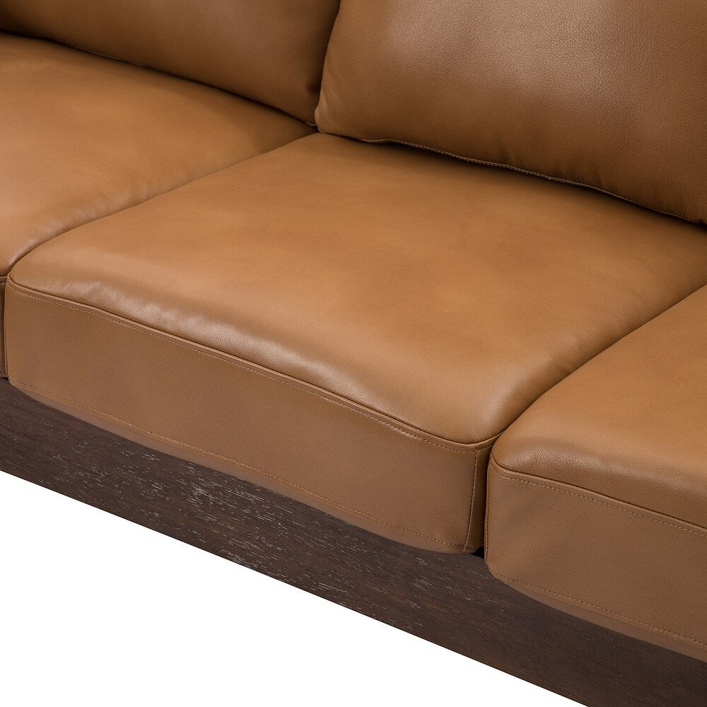 Telephus Living Room Sofa with Solid Wood Legs