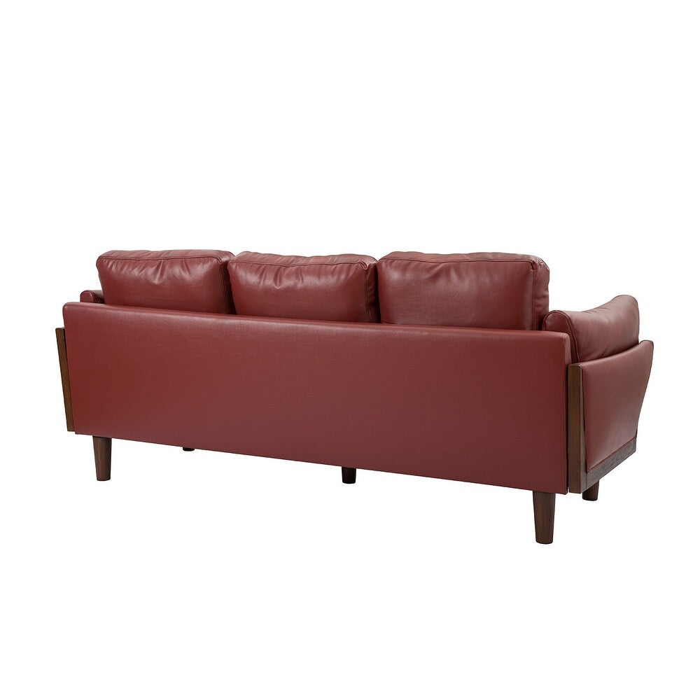Telephus Living Room Sofa with Solid Wood Legs