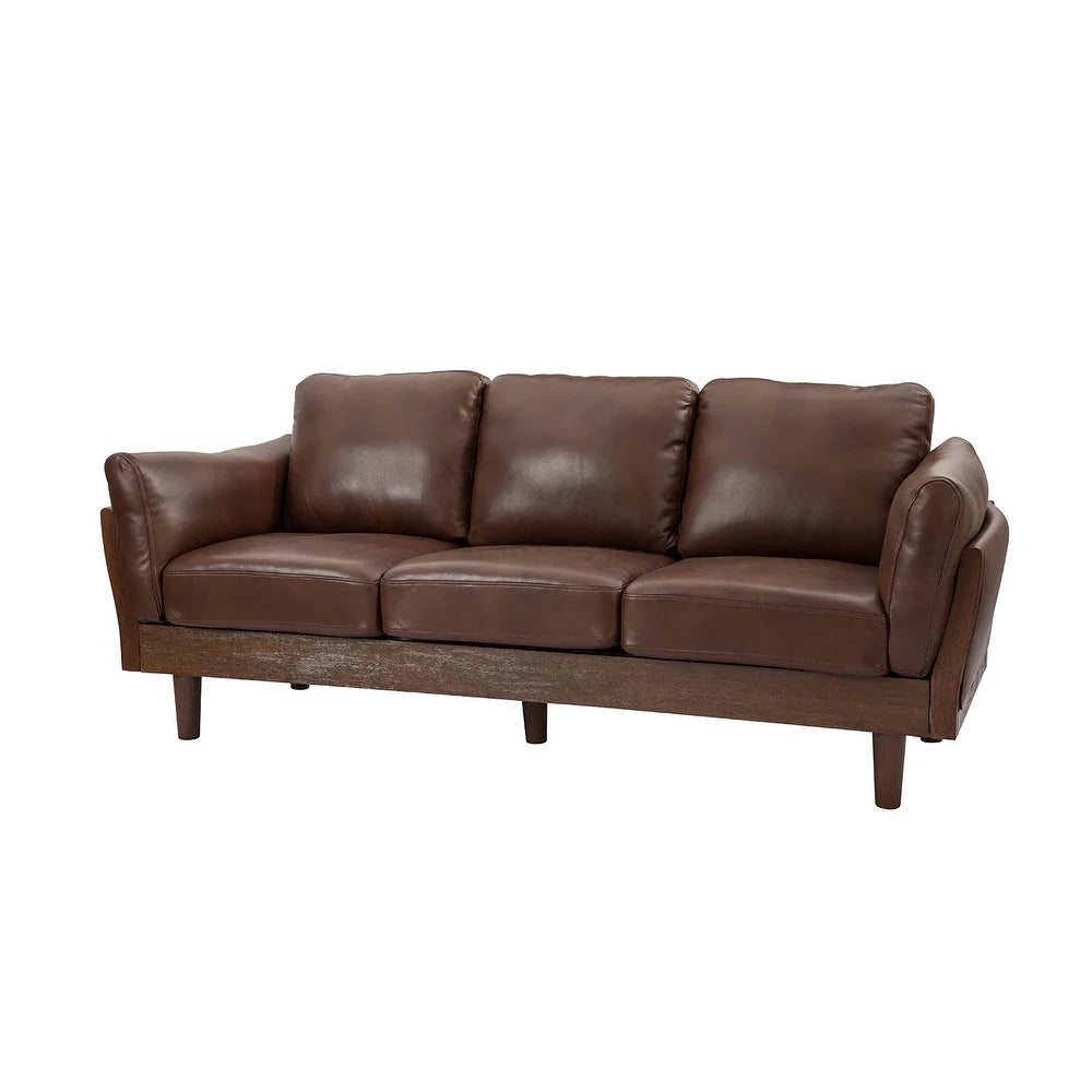 Telephus Living Room Sofa with Solid Wood Legs