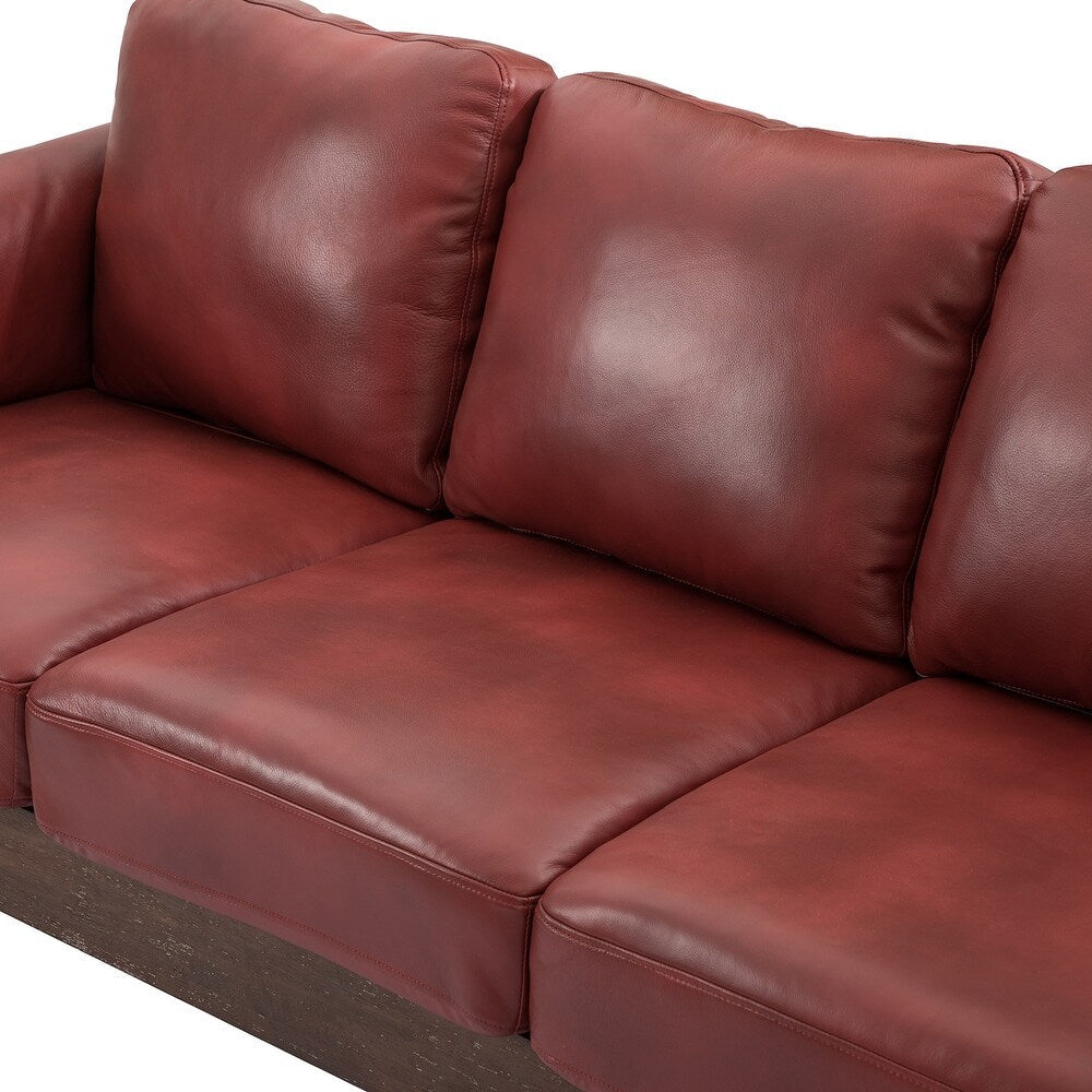 Telephus Living Room Sofa with Solid Wood Legs