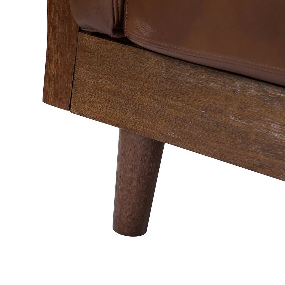 Telephus Living Room Sofa with Solid Wood Legs