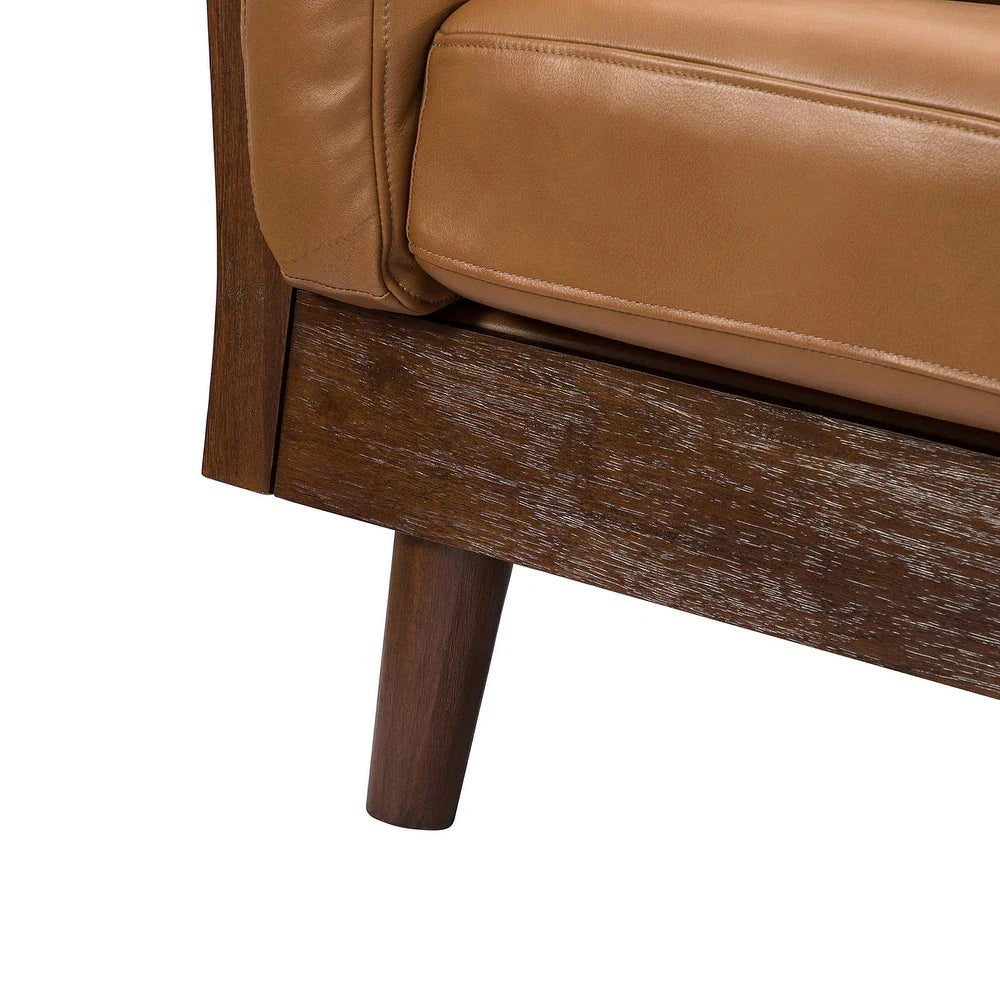 Telephus Living Room Sofa with Solid Wood Legs