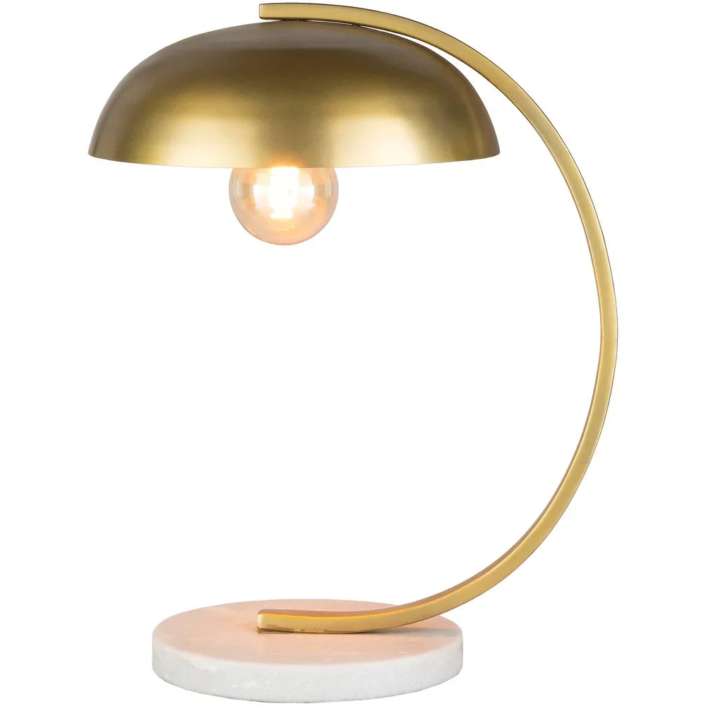 Telnice Table Lamp with Gold Base and Gold Shade