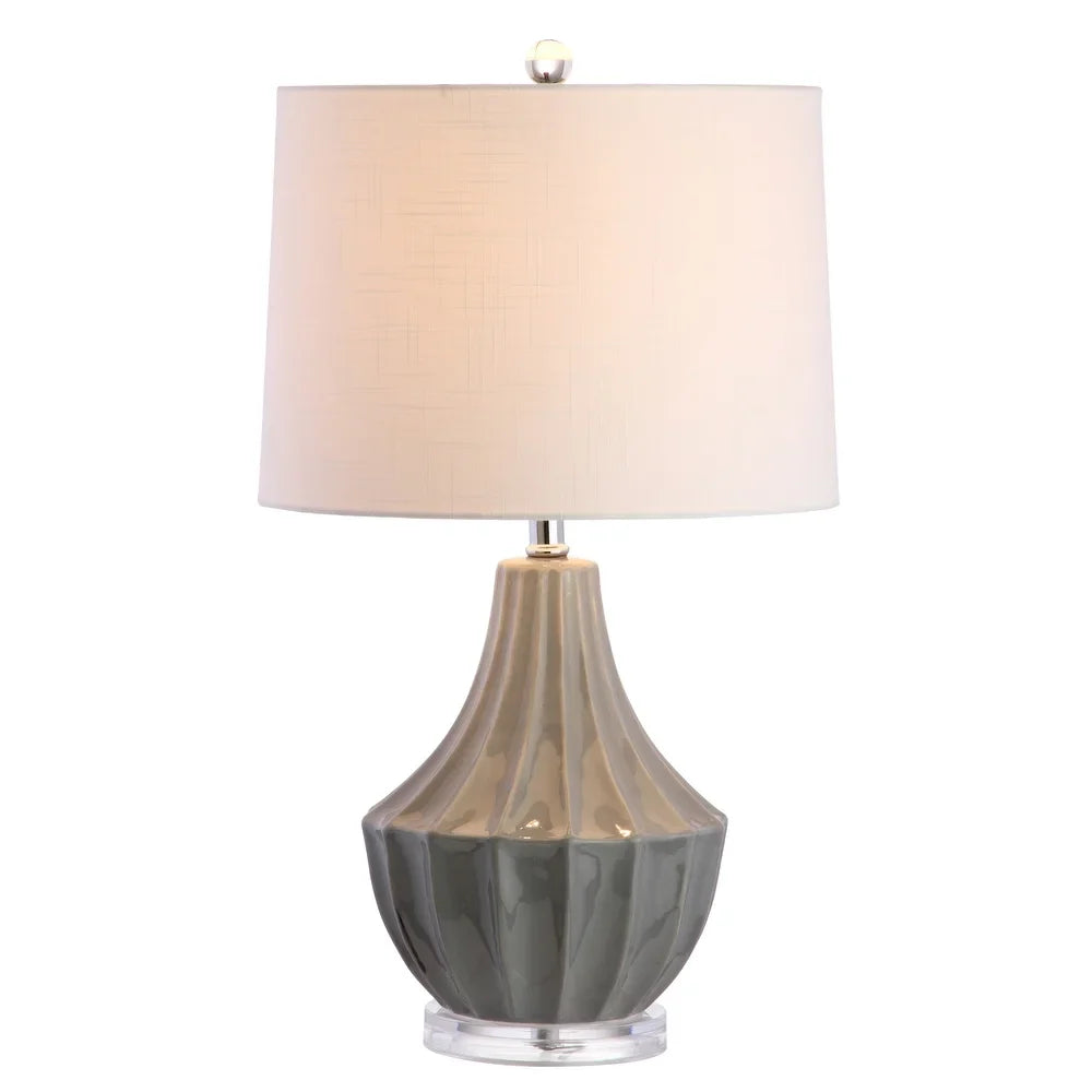 Thatcher 24.5" Ceramic LED Table Lamp, Navy