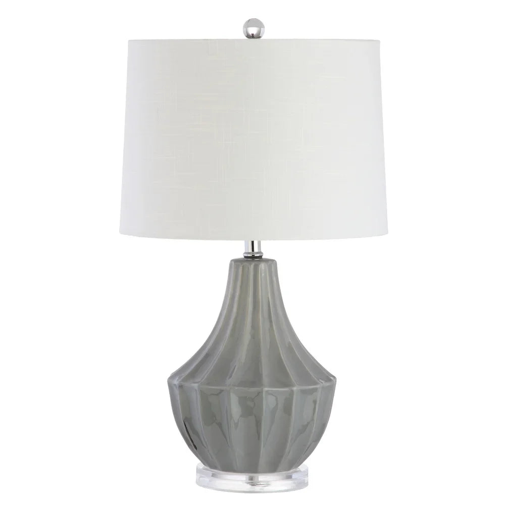 Thatcher 24.5" Ceramic LED Table Lamp, Navy