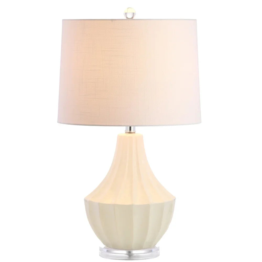 Thatcher 24.5" Ceramic LED Table Lamp, Navy