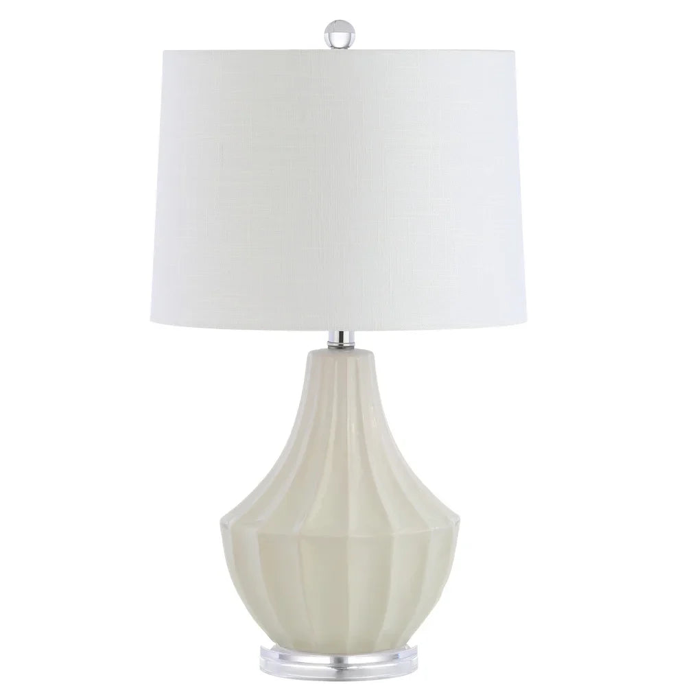 Thatcher 24.5" Ceramic LED Table Lamp, Navy