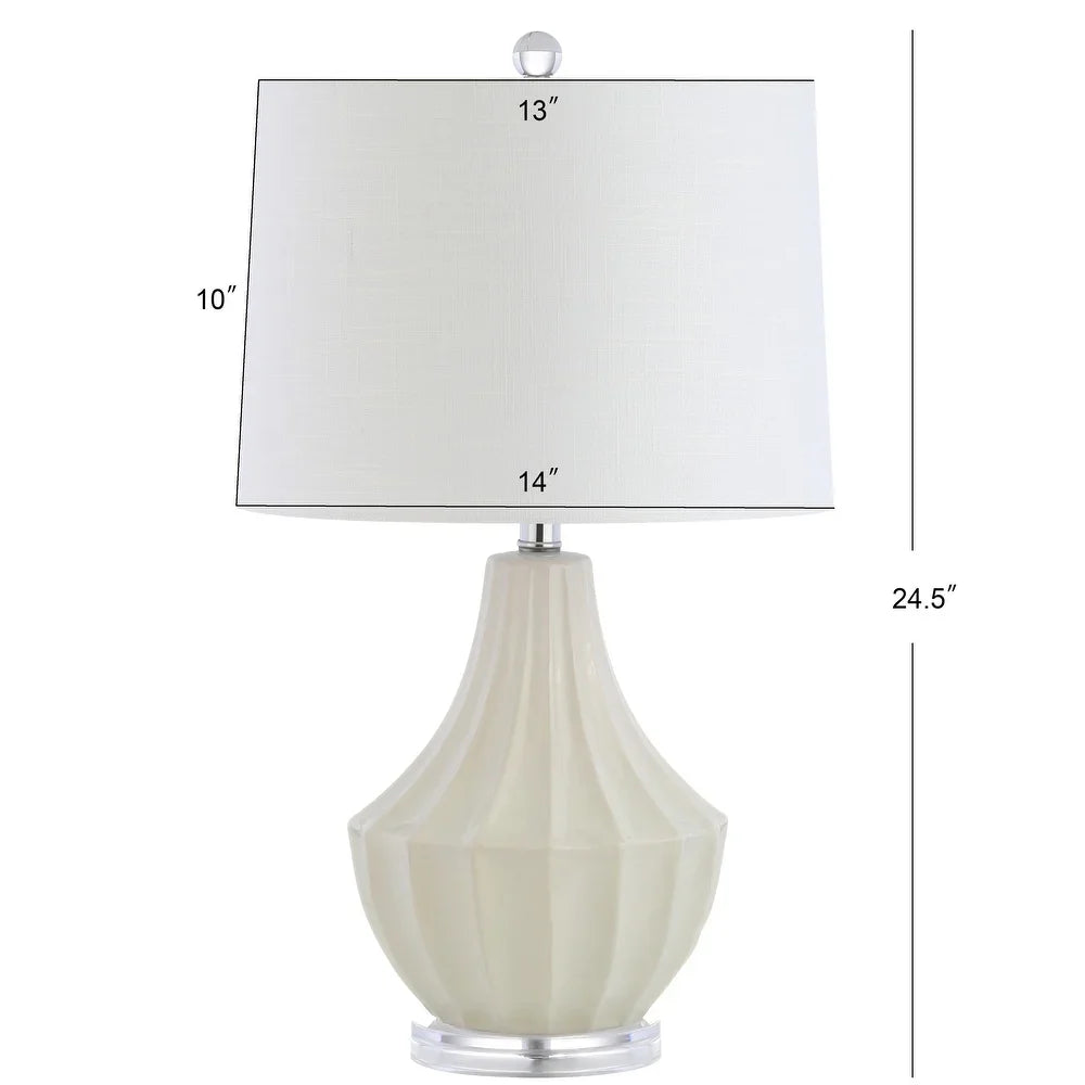 Thatcher 24.5" Ceramic LED Table Lamp, Navy