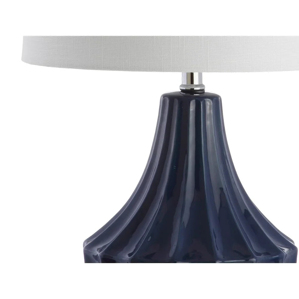 Thatcher 24.5" Ceramic LED Table Lamp, Navy