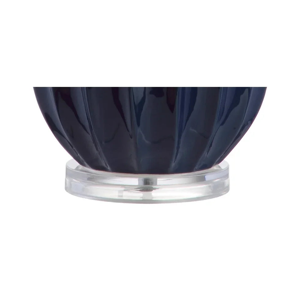 Thatcher 24.5" Ceramic LED Table Lamp, Navy