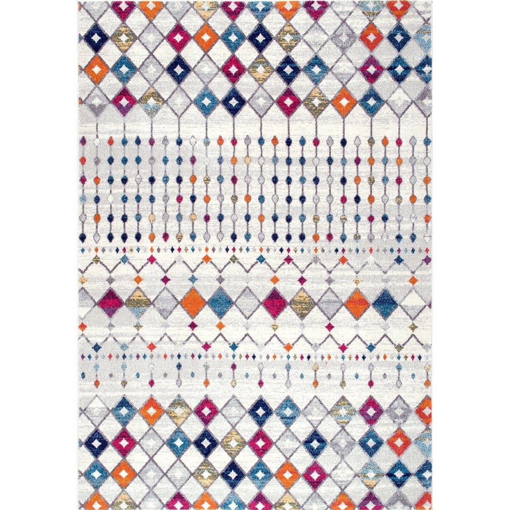 Trellis Ivory Multi Soft Area Rugs