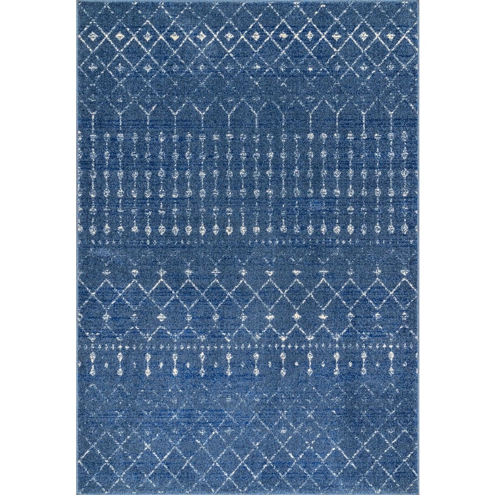 Trellis Dark Blue Soft Area Rugs