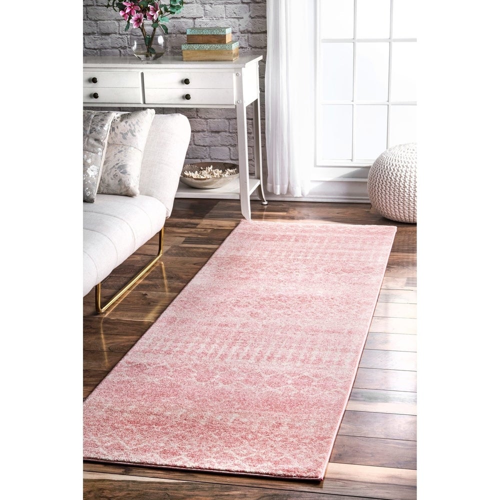 Trellis Pink Soft Area Rugs