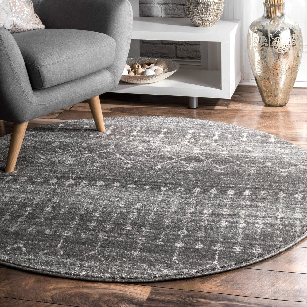 Trellis Dark Gray Soft Area Rugs