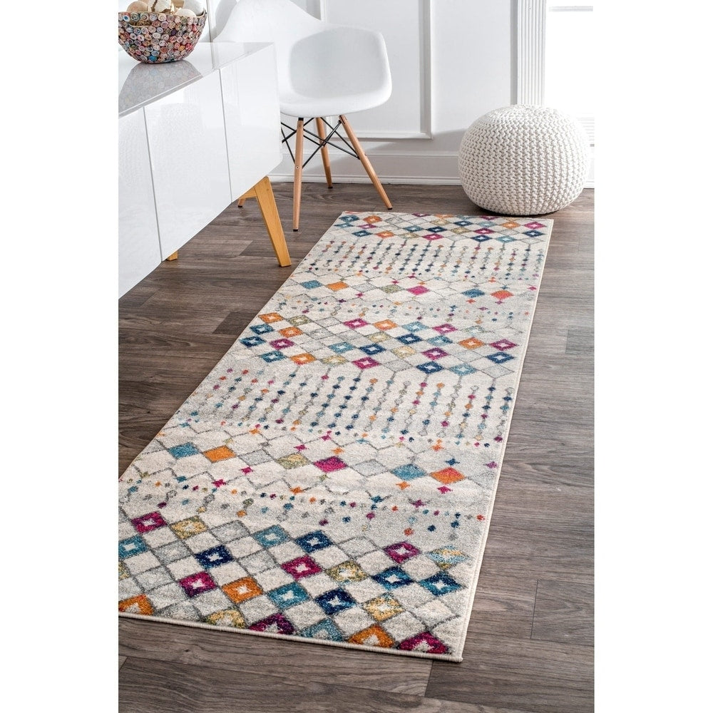 Trellis Ivory Multi Soft Area Rugs