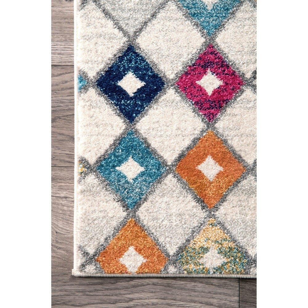 Trellis Ivory Multi Soft Area Rugs