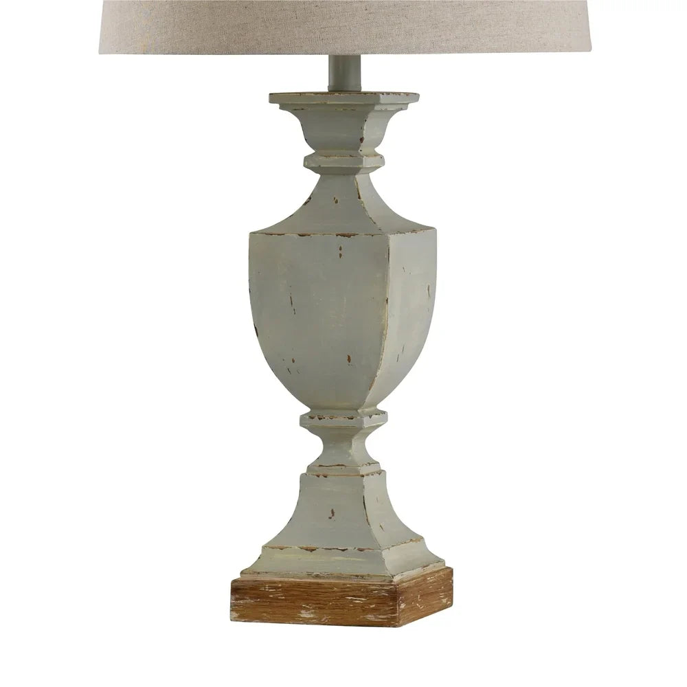 The Gray Barn Willowsun Distressed Blue Urn Style Table Lamp