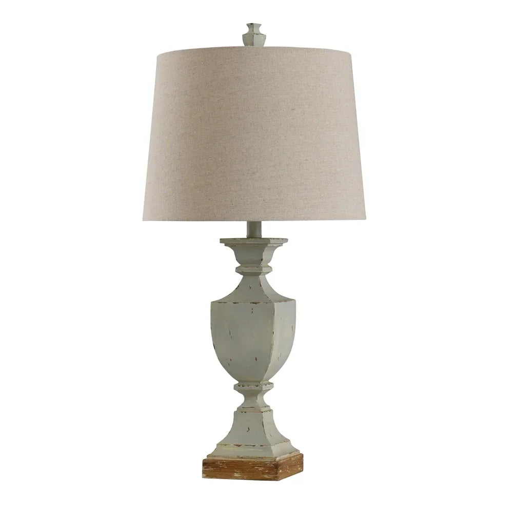 The Gray Barn Willowsun Distressed Blue Urn Style Table Lamp