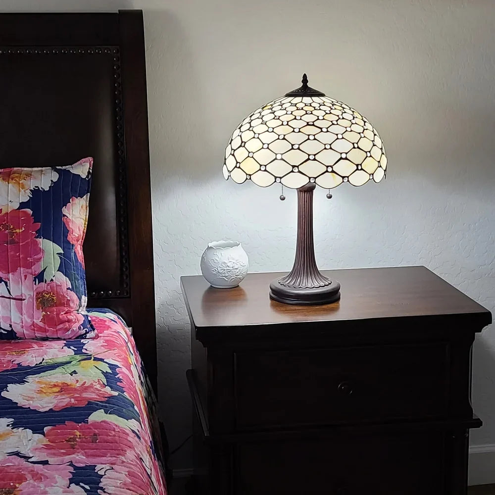 Tiffany Style Chandelle Table Lamp 25" AM1041TL16B Amora Lighting
