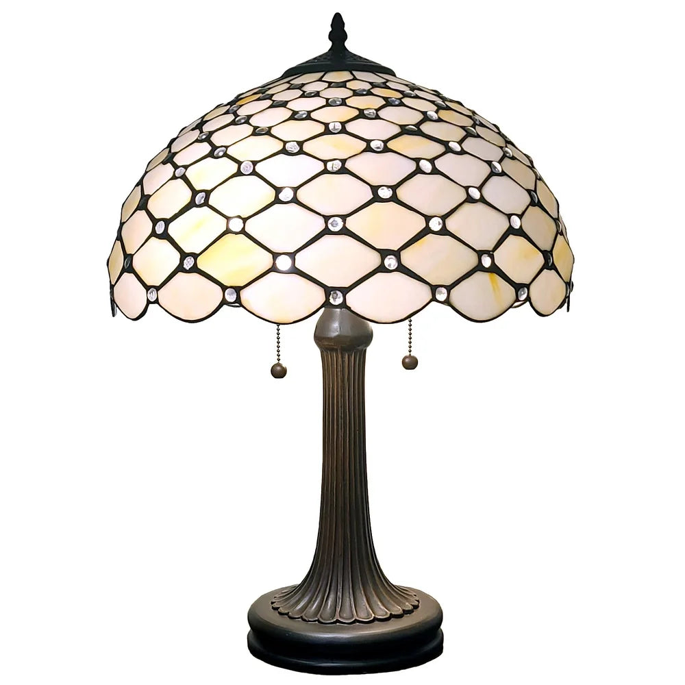 Tiffany Style Chandelle Table Lamp 25" AM1041TL16B Amora Lighting
