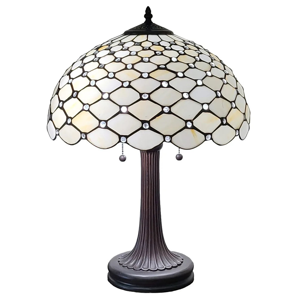 Tiffany Style Chandelle Table Lamp 25" AM1041TL16B Amora Lighting