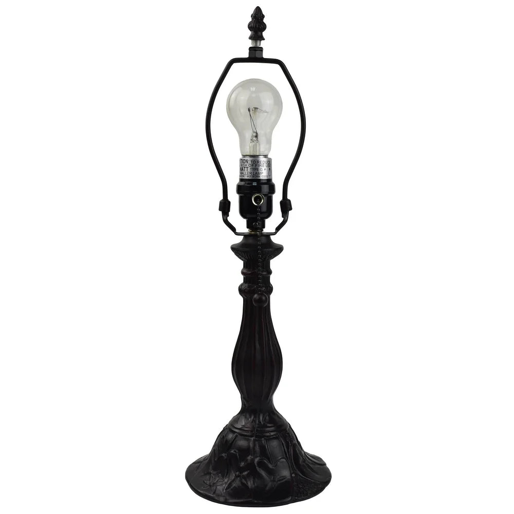 Tiffany Style Table Lamp 19" Tall Stained Glass Floral Hummingbird Decor Bedroom Office Handmade AM1112TL12B Amora Lighting
