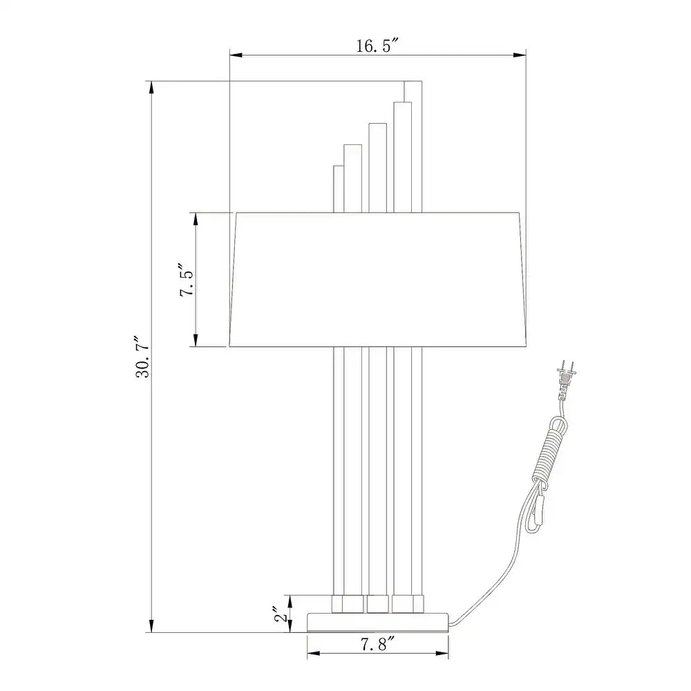 Trawbusaw Matte Gold with 1 Light Bulb Table Lamp