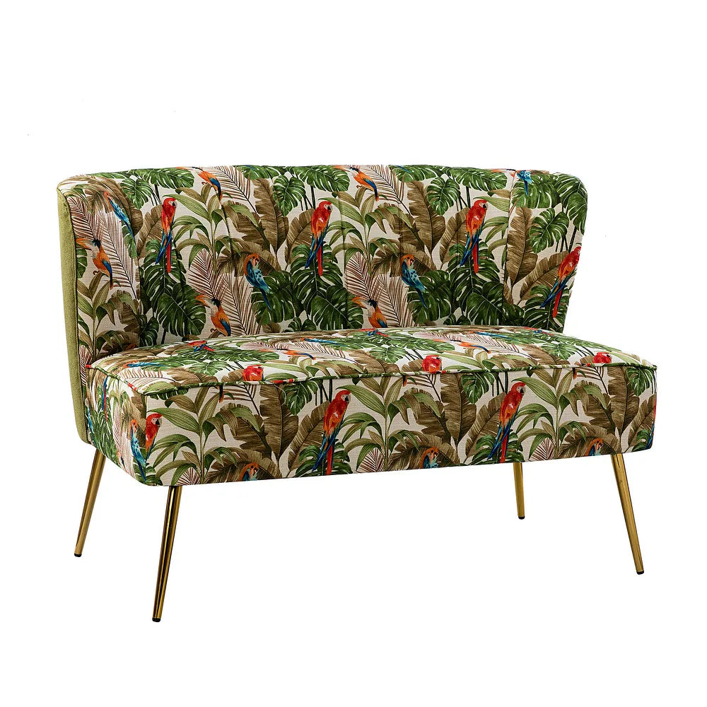 Udine 47 "in Contemporary Polyester Loveseat with Metal Legs