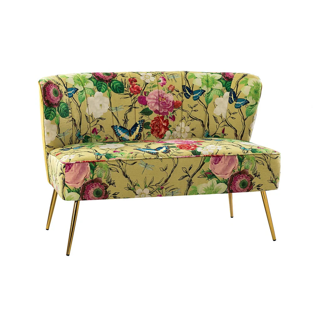 Udine 47 "in Contemporary Polyester Loveseat with Metal Legs