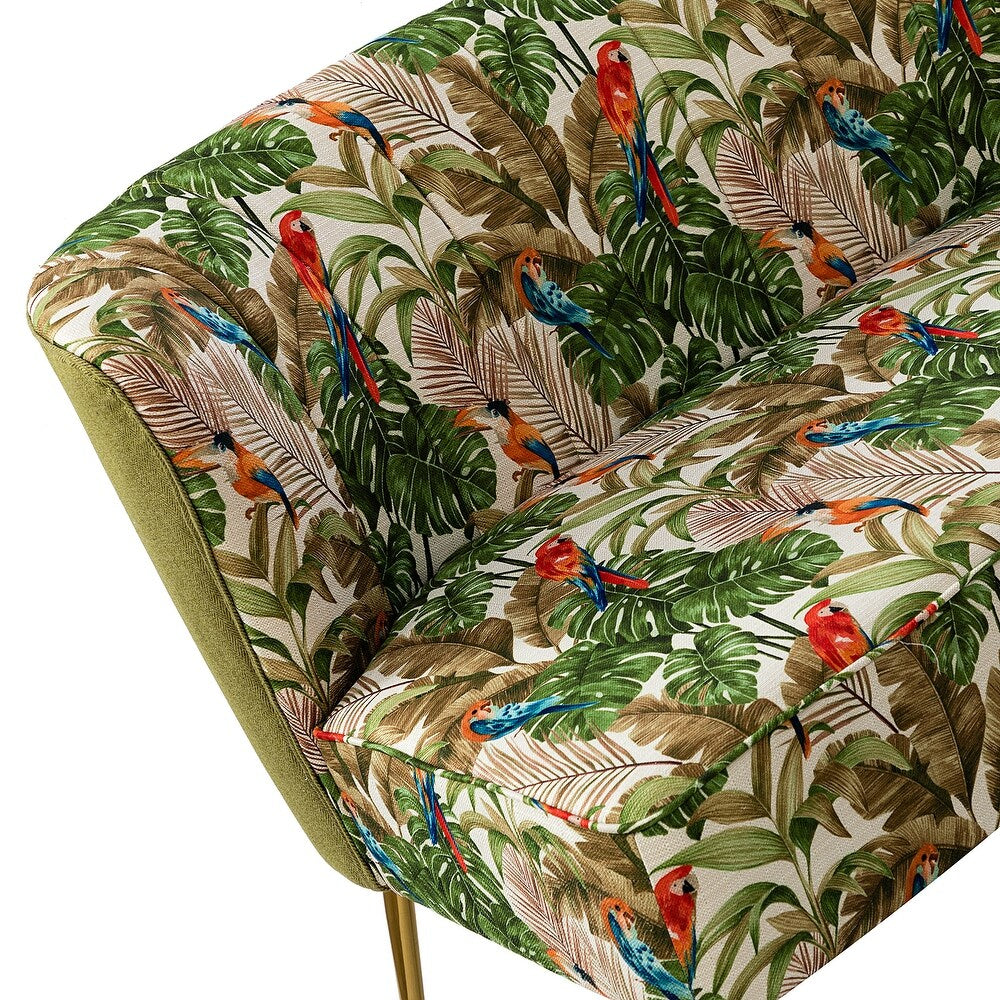 Udine 47 "in Contemporary Polyester Loveseat with Metal Legs