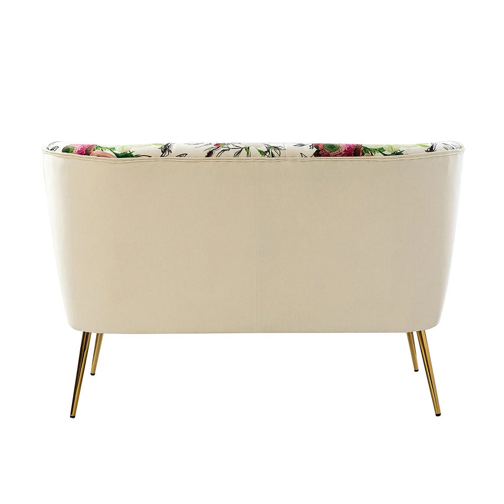 Udine 47 "in Contemporary Polyester Loveseat with Metal Legs