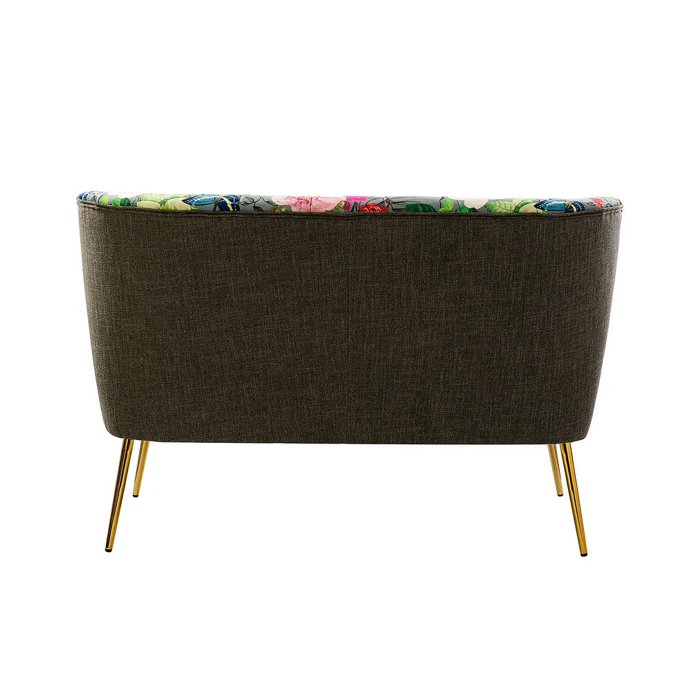 Udine 47 "in Contemporary Polyester Loveseat with Metal Legs