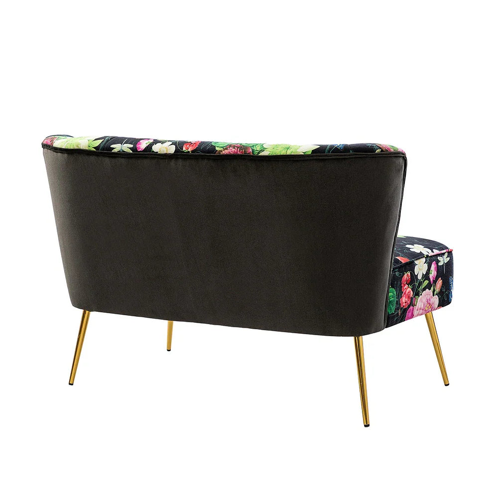 Udine 47 "in Contemporary Polyester Loveseat with Metal Legs