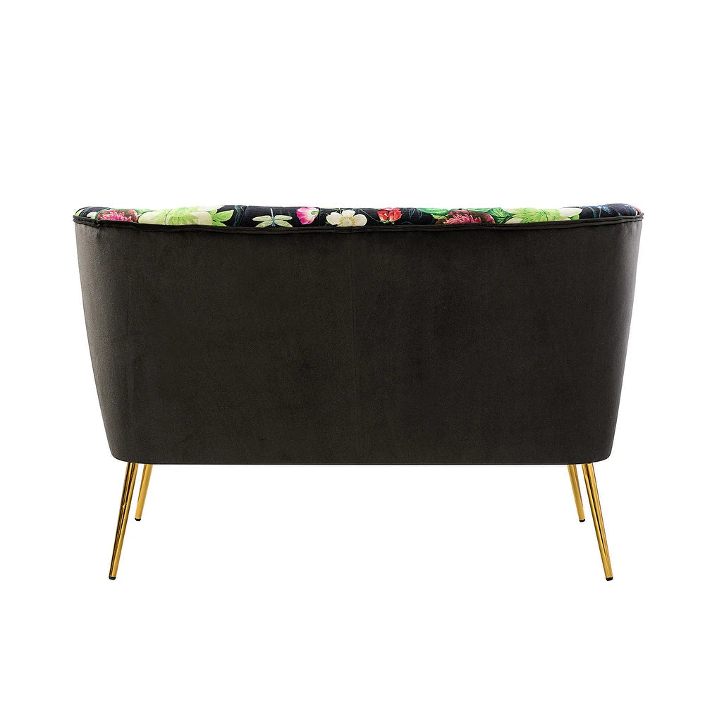 Udine 47 "in Contemporary Polyester Loveseat with Metal Legs