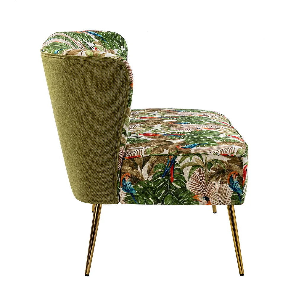 Udine 47 "in Contemporary Polyester Loveseat with Metal Legs