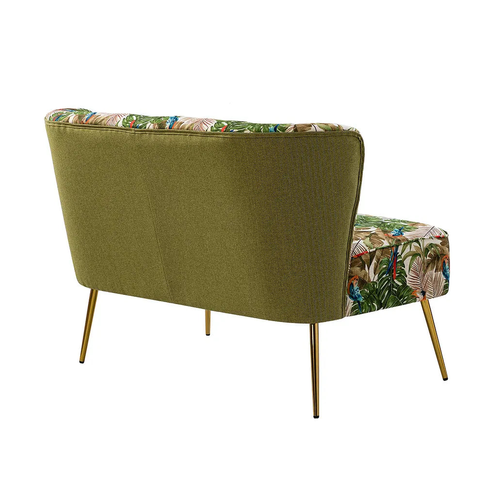 Udine 47 "in Contemporary Polyester Loveseat with Metal Legs