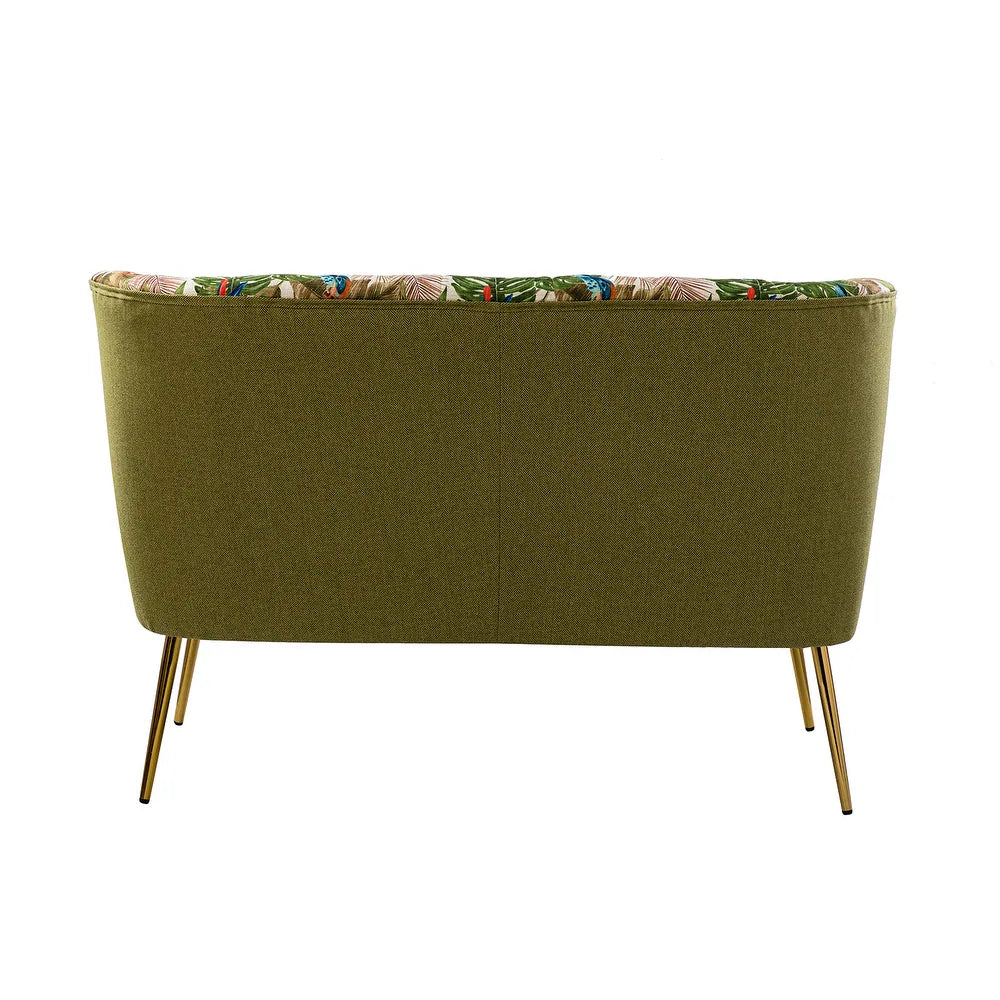 Udine 47 "in Contemporary Polyester Loveseat with Metal Legs