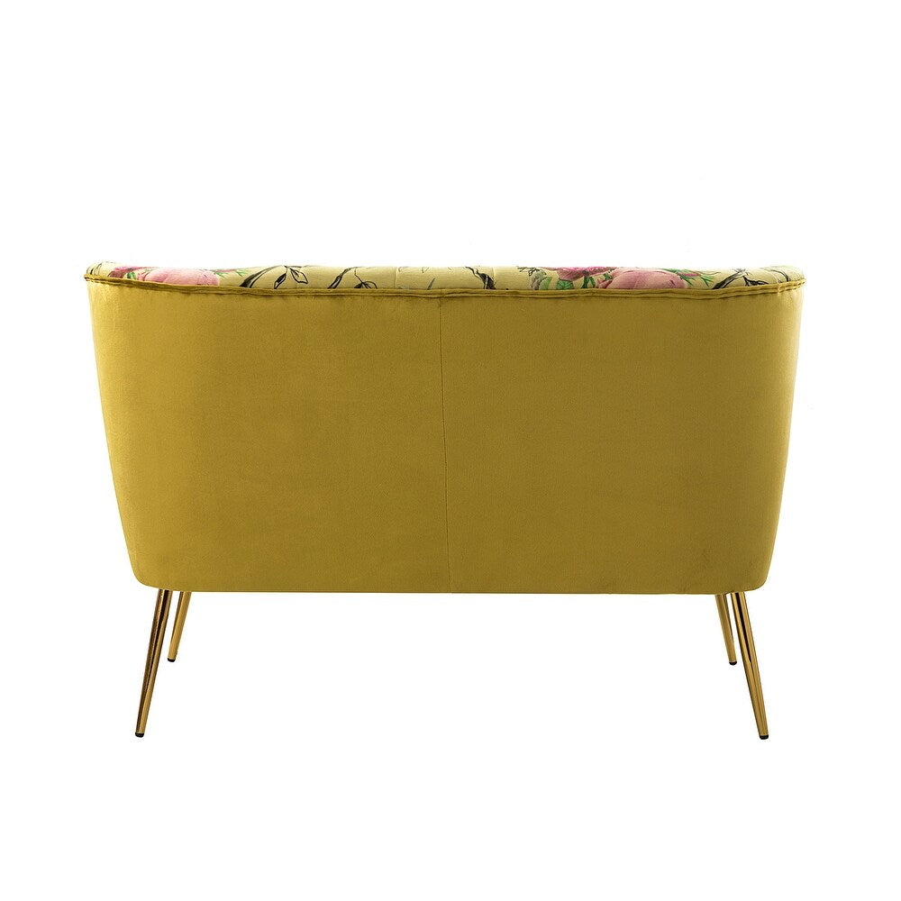 Udine 47 "in Contemporary Polyester Loveseat with Metal Legs