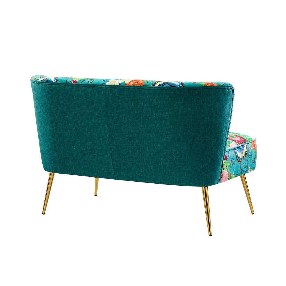 Udine 47 "in Contemporary Polyester Loveseat with Metal Legs