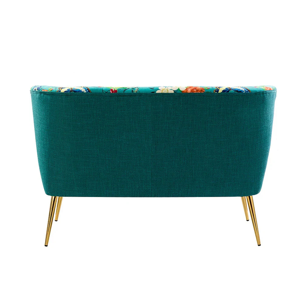 Udine 47 "in Contemporary Polyester Loveseat with Metal Legs
