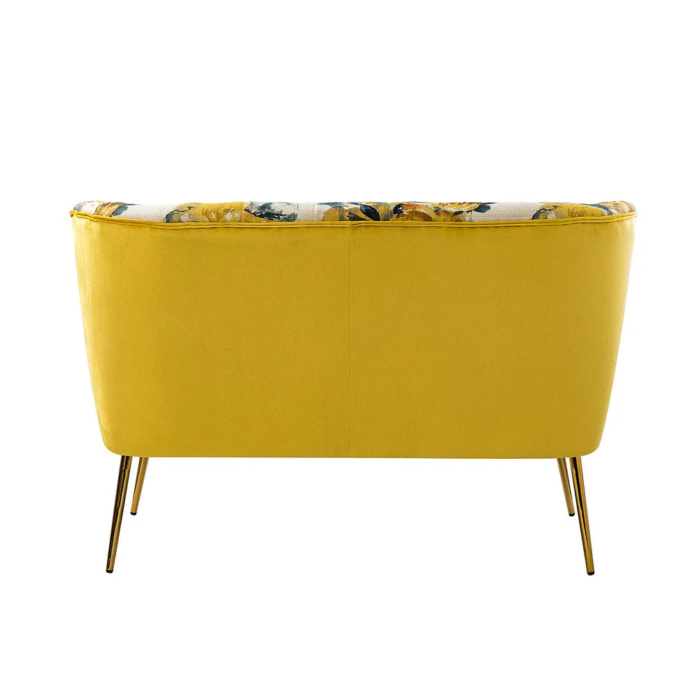 Udine 47 "in Contemporary Polyester Loveseat with Metal Legs