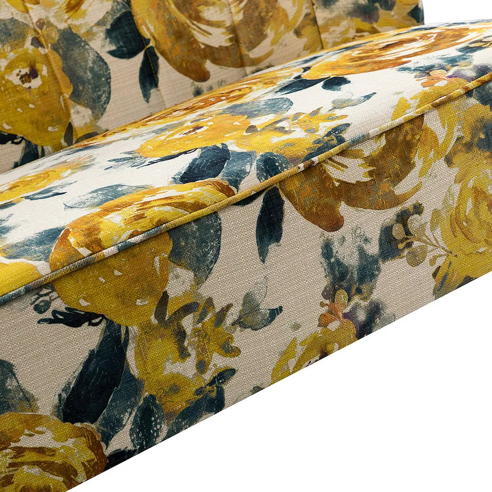 Udine 47 "in Contemporary Polyester Loveseat with Metal Legs