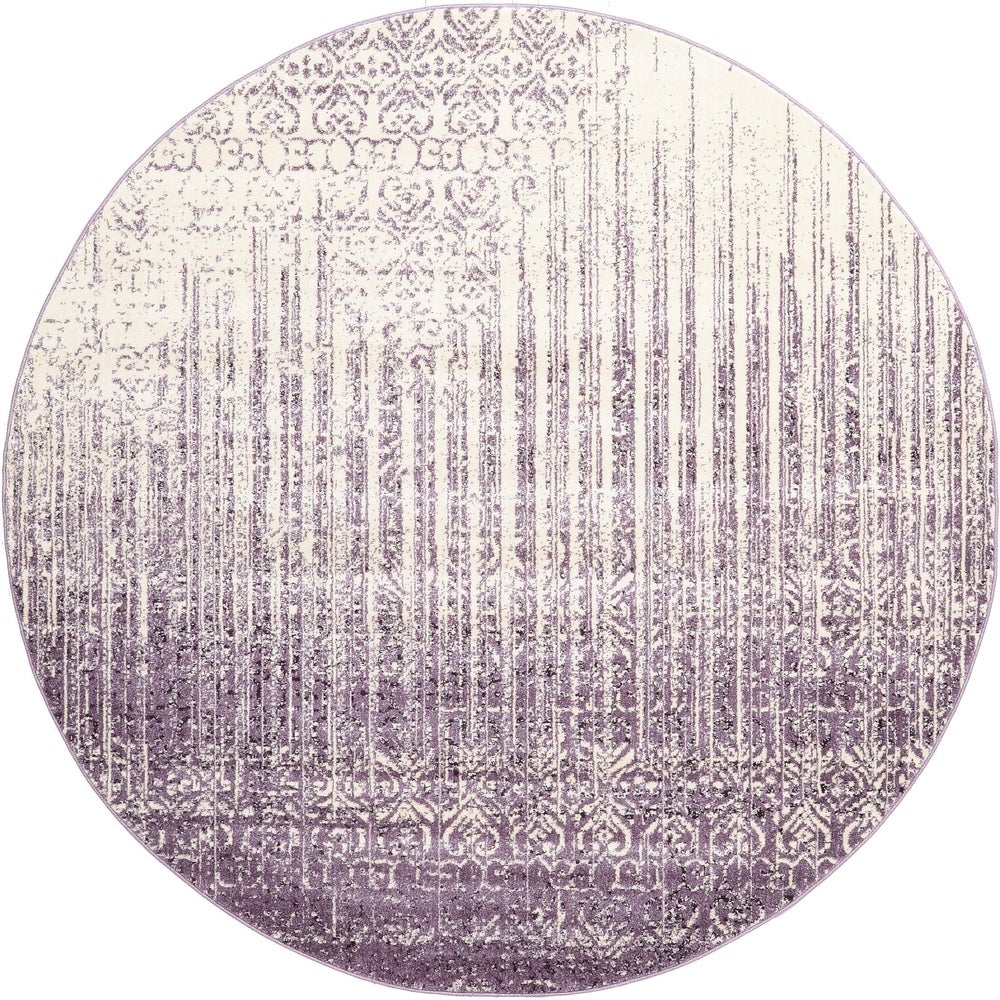 Modern Distressed Purple Soft Area Rug