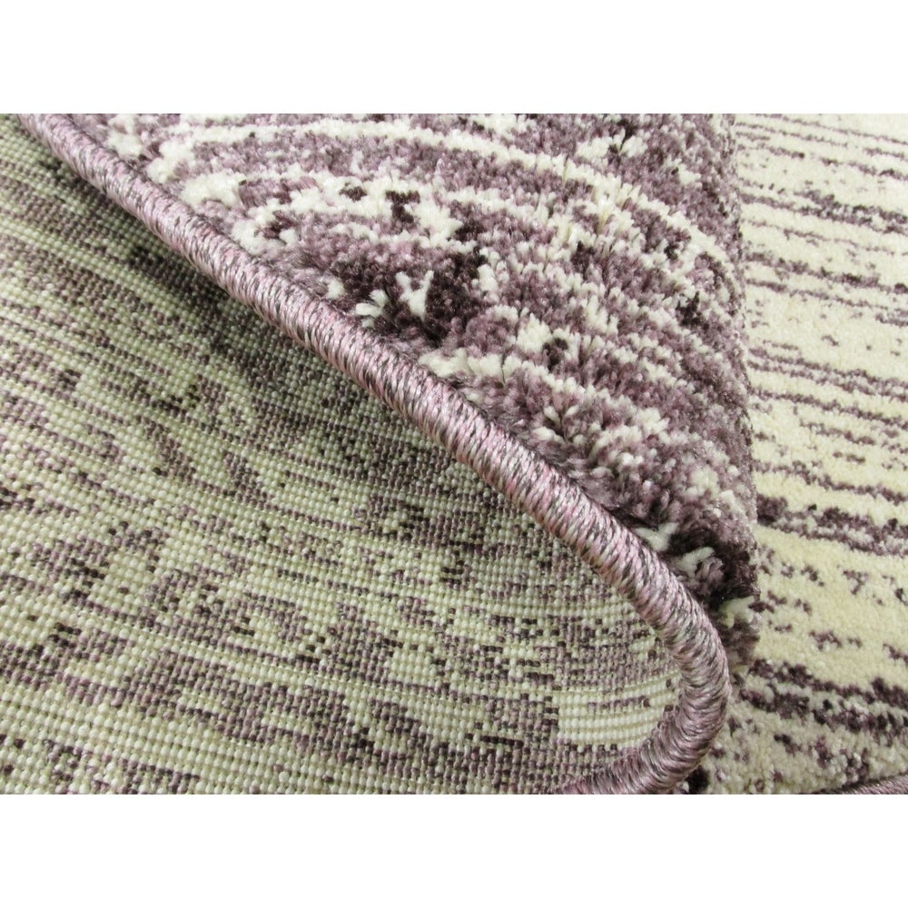 Modern Distressed Purple Soft Area Rug