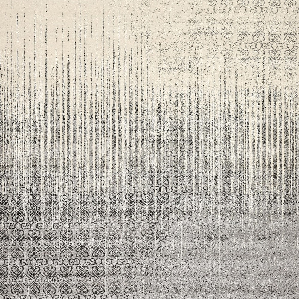 Modern Distressed Grey Soft Area Rug