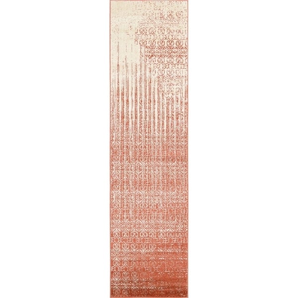 Modern Distressed Red Soft Area Rug