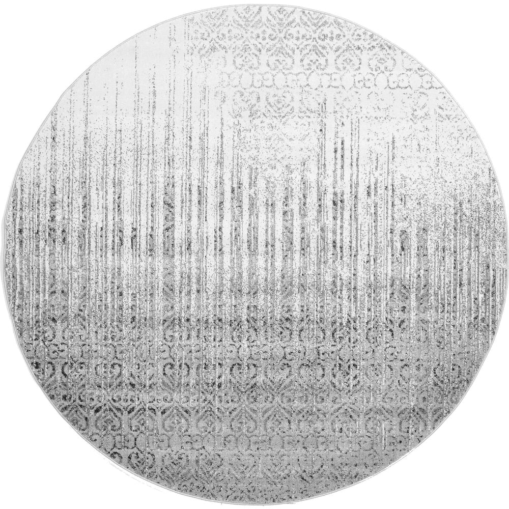 Modern Distressed Grey Soft Area Rug