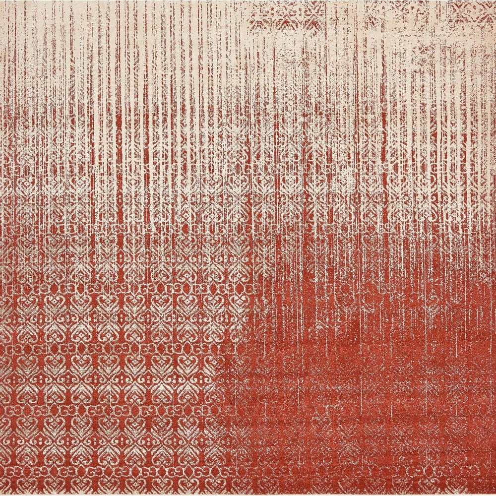 Modern Distressed Red Soft Area Rug